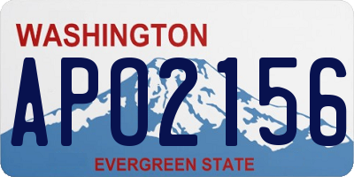 WA license plate APO2156