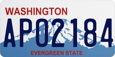 WA license plate APO2184