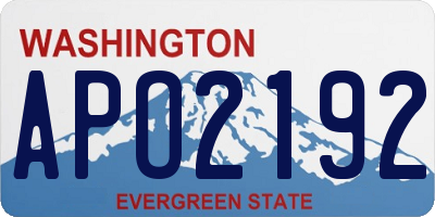 WA license plate APO2192