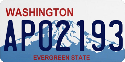 WA license plate APO2193