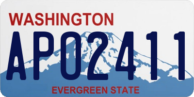 WA license plate APO2411