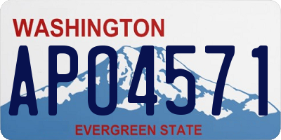 WA license plate APO4571