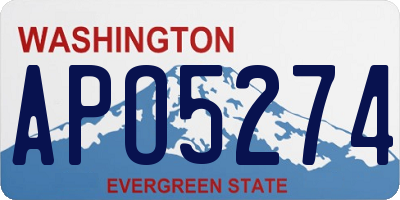 WA license plate APO5274