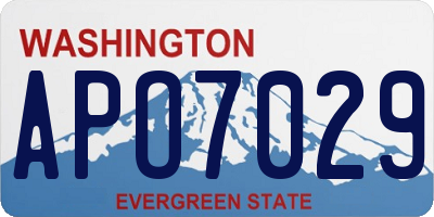 WA license plate APO7029