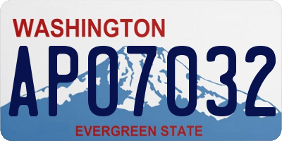 WA license plate APO7032