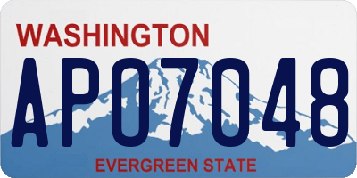 WA license plate APO7048