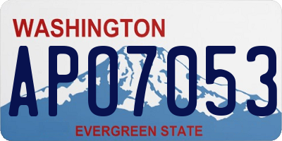WA license plate APO7053