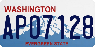 WA license plate APO7128