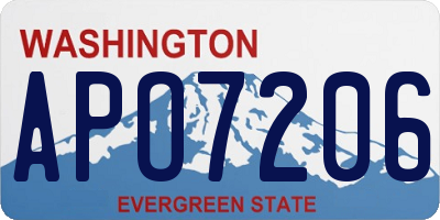 WA license plate APO7206