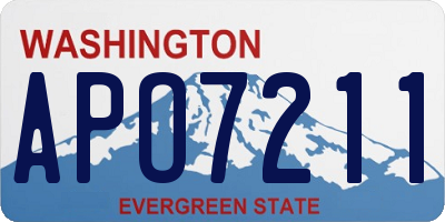 WA license plate APO7211