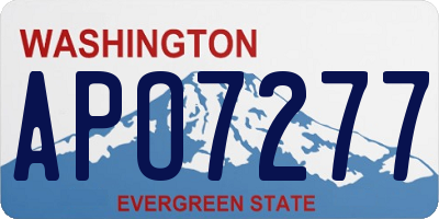 WA license plate APO7277