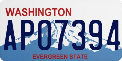 WA license plate APO7394