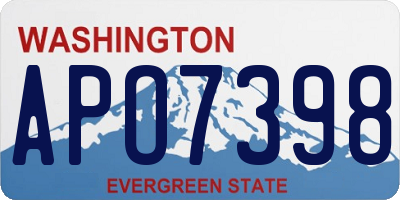 WA license plate APO7398