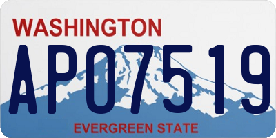 WA license plate APO7519
