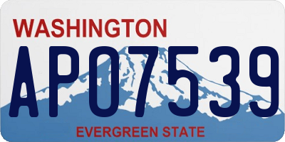WA license plate APO7539