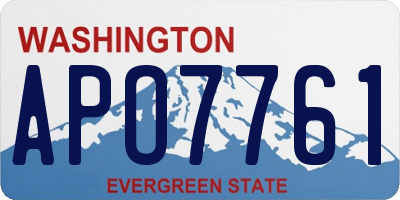 WA license plate APO7761