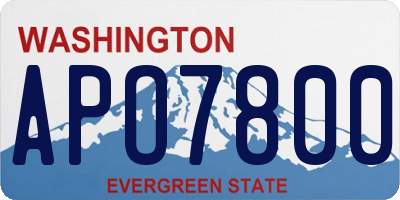 WA license plate APO7800