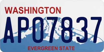 WA license plate APO7837
