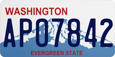 WA license plate APO7842