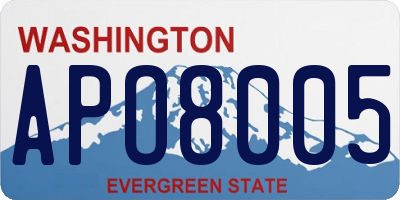 WA license plate APO8005