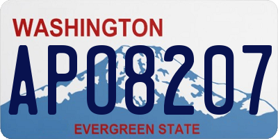 WA license plate APO8207