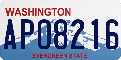 WA license plate APO8216