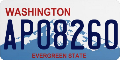 WA license plate APO8260