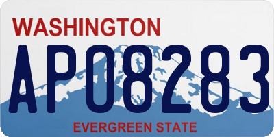 WA license plate APO8283