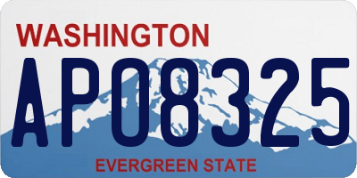 WA license plate APO8325