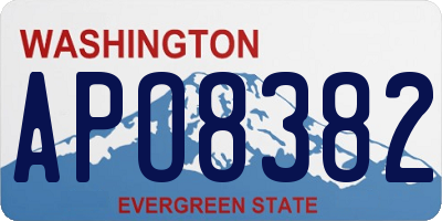 WA license plate APO8382