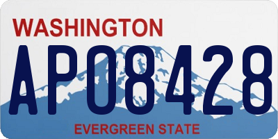 WA license plate APO8428