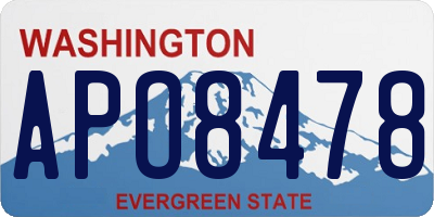 WA license plate APO8478