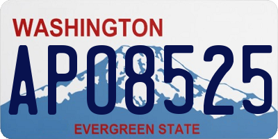 WA license plate APO8525