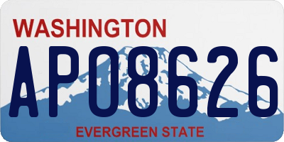 WA license plate APO8626
