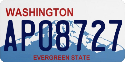 WA license plate APO8727