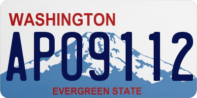 WA license plate APO9112