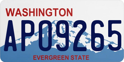 WA license plate APO9265