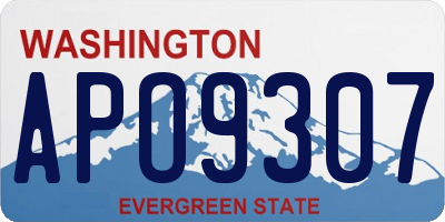 WA license plate APO9307