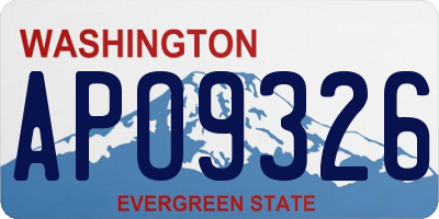 WA license plate APO9326