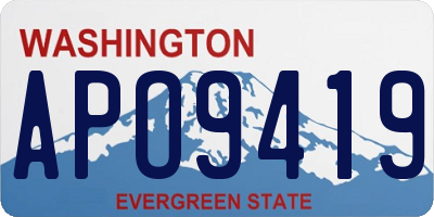 WA license plate APO9419
