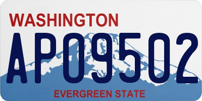 WA license plate APO9502