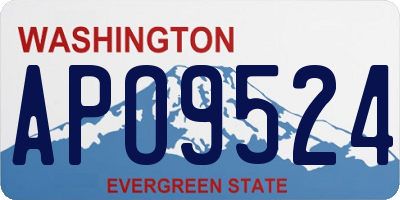WA license plate APO9524