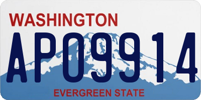 WA license plate APO9914