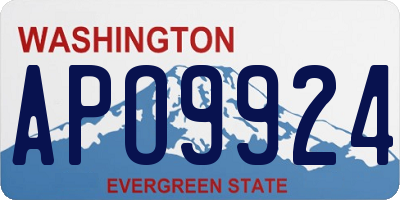 WA license plate APO9924