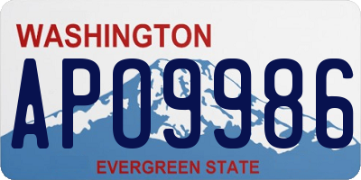 WA license plate APO9986