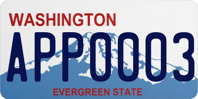 WA license plate APP0003