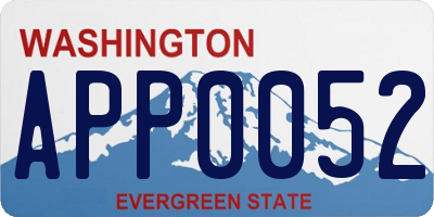 WA license plate APP0052