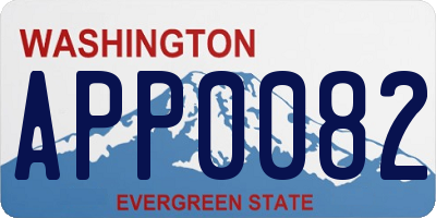 WA license plate APP0082