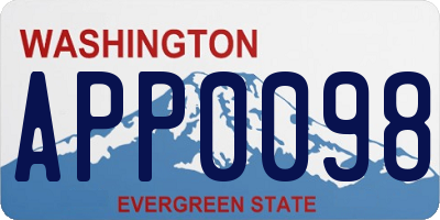 WA license plate APP0098