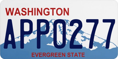 WA license plate APP0277